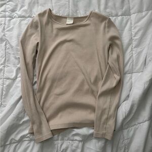 Elegant Cream Long Sleeve Top